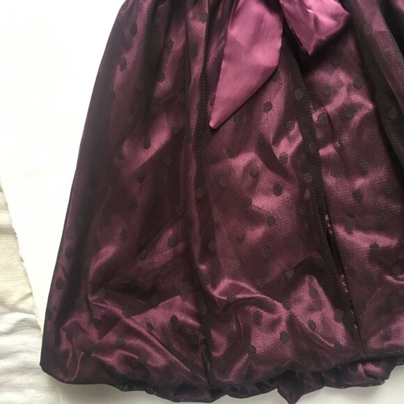 Peachy Kids Girls Dress Size 4 Velvet Top Ruffle Shimmer Bottom Tie-Back Rose - Picture 13 of 15